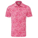 PING Marek Camo Jacquard męskie polo, rhapsody pink multi