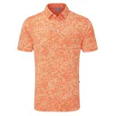 Ping Marek Camo Jacquard męskie polo, wild salmon multi