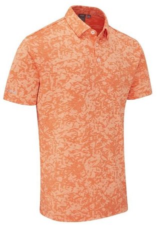 Ping Marek Camo Jacquard męskie polo, wild salmon multi