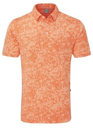Ping Marek Camo Jacquard męskie polo, wild salmon multi