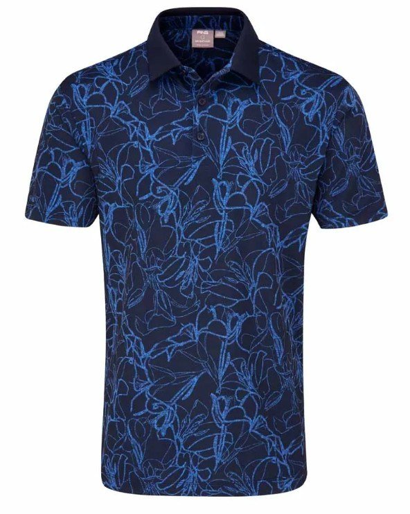 Ping Orlando męskie polo, navy/bright cobalt
