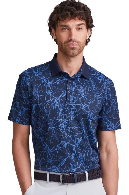 Ping Orlando męskie polo, navy/bright cobalt