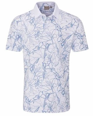 Ping Orlando męskie polo, white/stellar