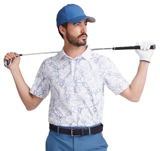 Ping Orlando męskie polo, white/stellar