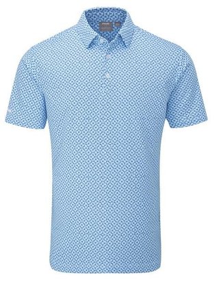 Ping Ephron Printed męskie polo, baltic sea multi