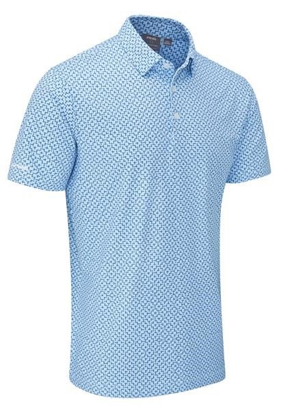 Ping Ephron Printed męskie polo, baltic sea multi