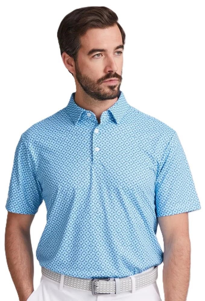 Ping Ephron Printed męskie polo, baltic sea multi
