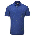 Ping Ephron Printed męskie polo, inky multi