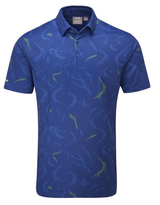 Ping Ephron Printed męskie polo, inky multi