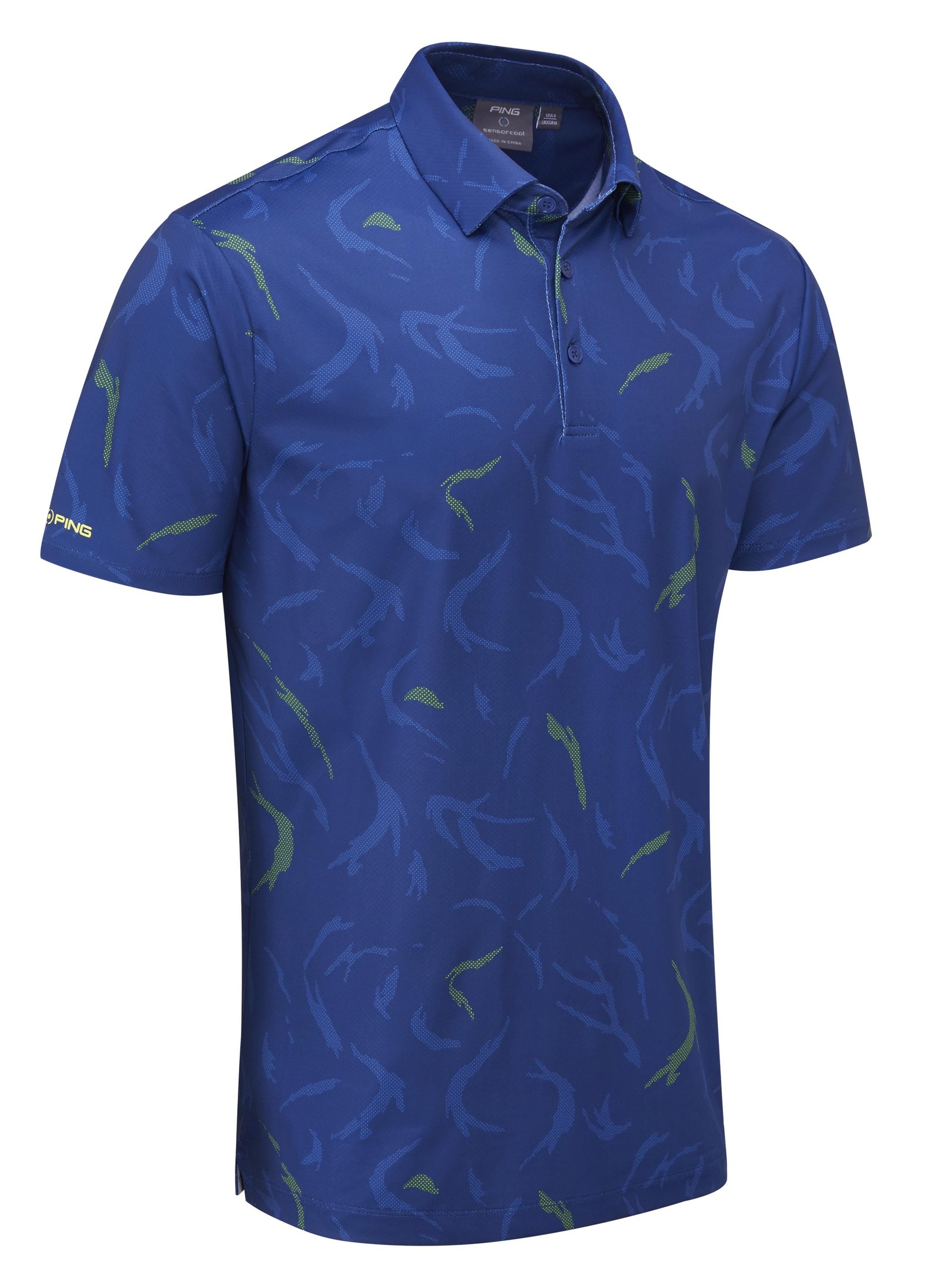 Ping Ephron Printed męskie polo, inky multi