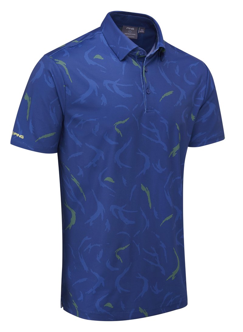 Ping Ephron Printed męskie polo, inky multi