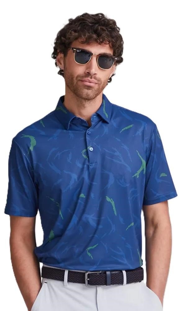 Ping Ephron Printed męskie polo, inky multi