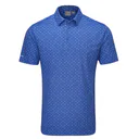 Ping Ephron Printed męskie polo, bright cobalt multi