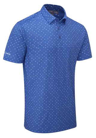 Ping Ephron Printed męskie polo, bright cobalt multi