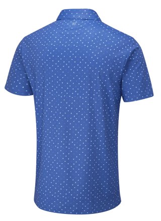 Ping Ephron Printed męskie polo, bright cobalt multi