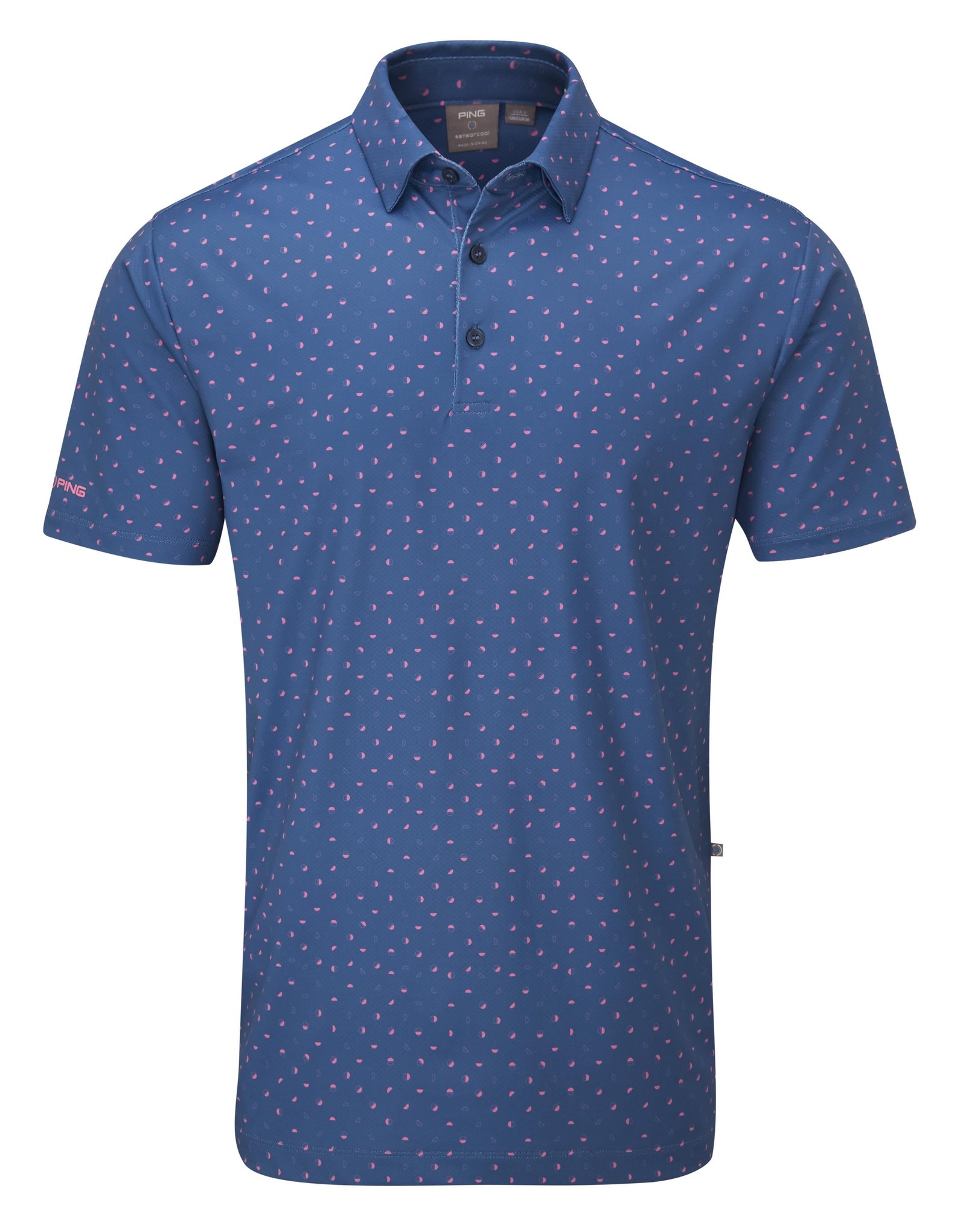 Ping Ephron Printed męskie polo, stellar multi