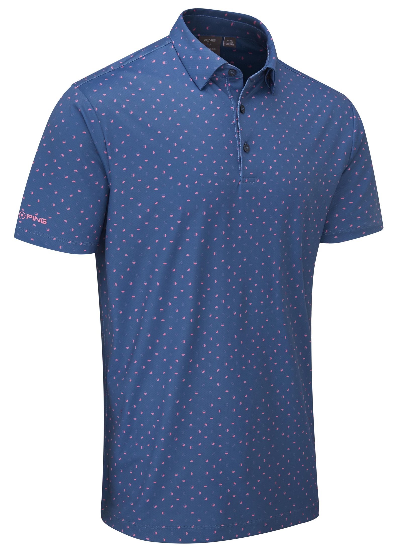 Ping Ephron Printed męskie polo, stellar multi