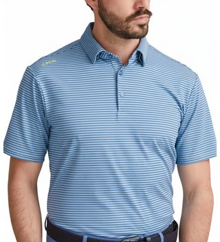 PING Langford męskie polo, bright cobalt/white