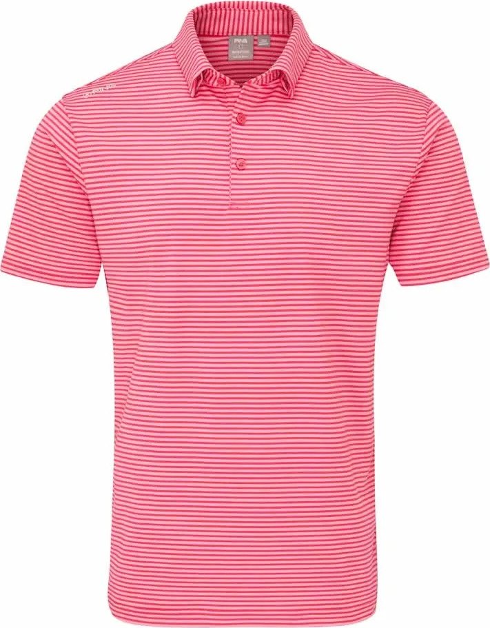 PING Langford męskie polo, rhapsody/pink white