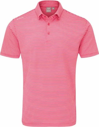 PING Langford męskie polo, rhapsody/pink white