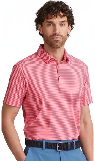 PING Langford męskie polo, rhapsody/pink white