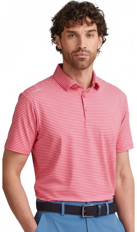 PING Langford męskie polo, rhapsody/pink white