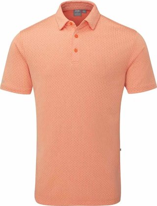PING Hershel męskie polo, wild salmon multi