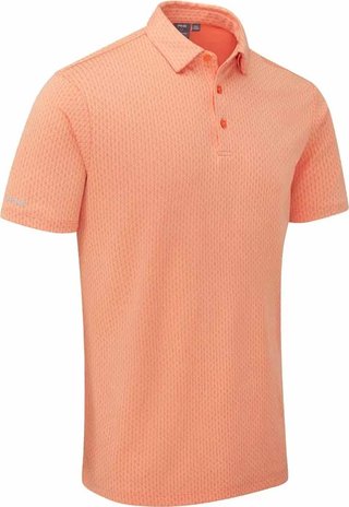 PING Hershel męskie polo, wild salmon multi