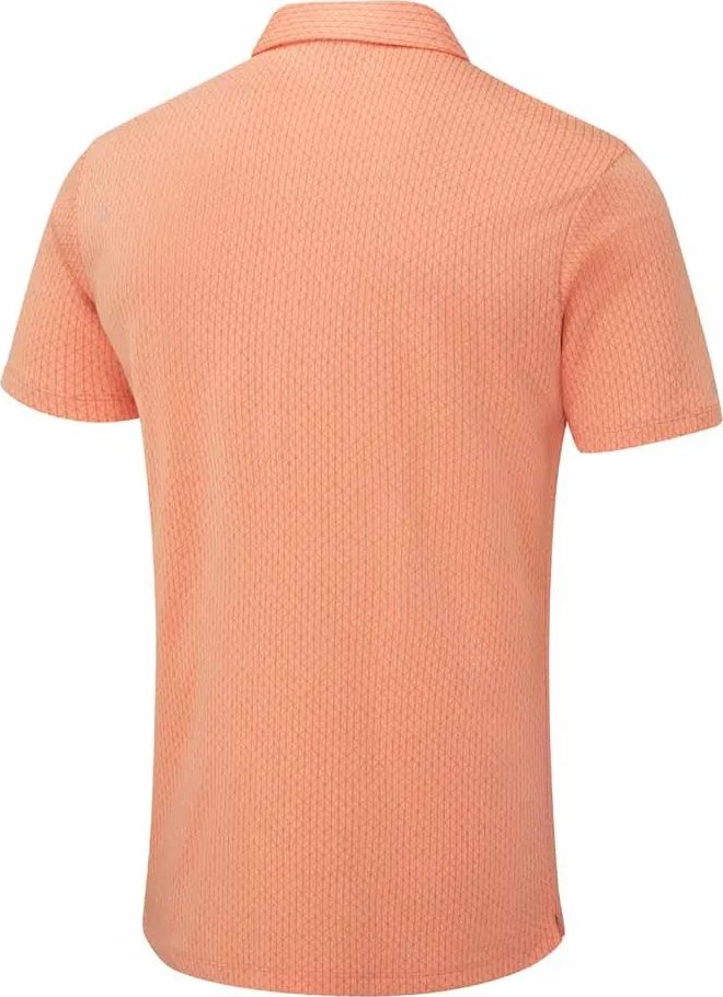 PING Hershel męskie polo, wild salmon multi
