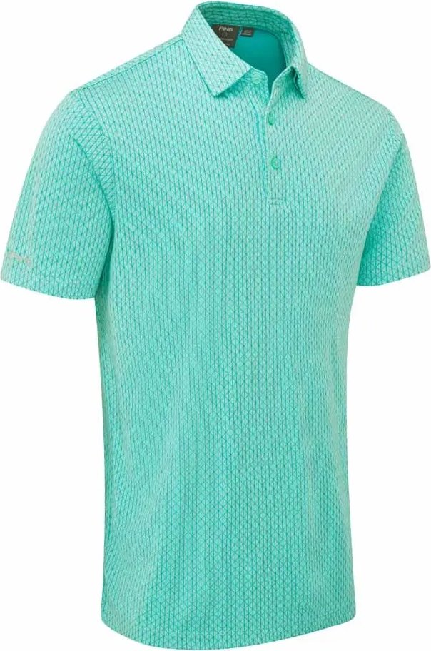 PING Hershel męskie polo, green bay multi