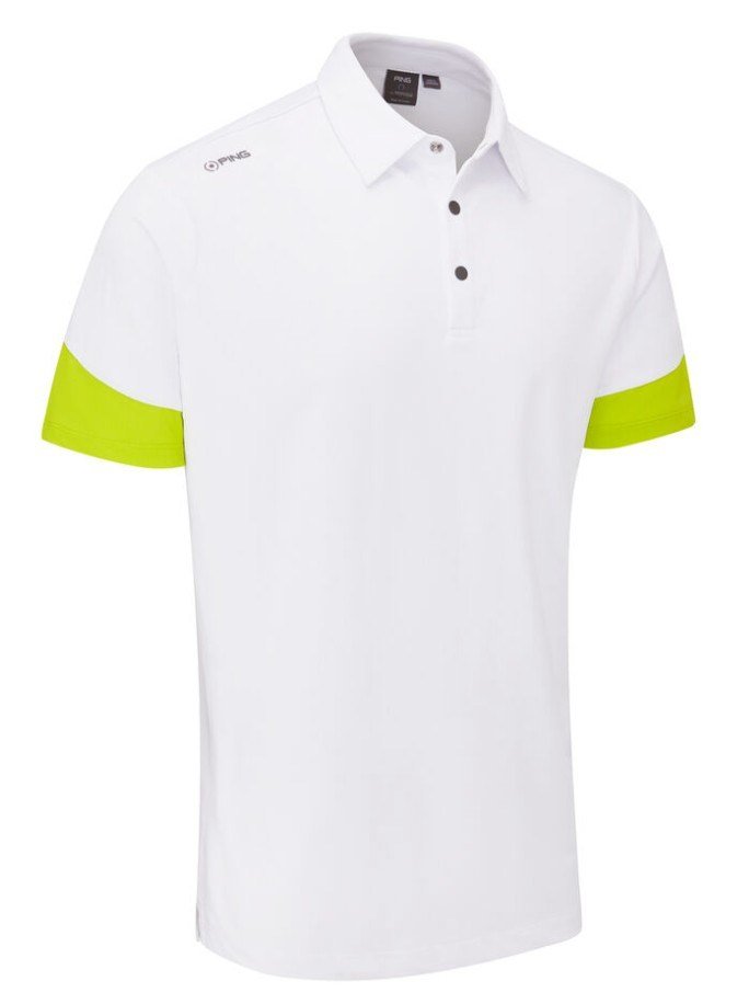 Ping Ty męskie polo, white/lime