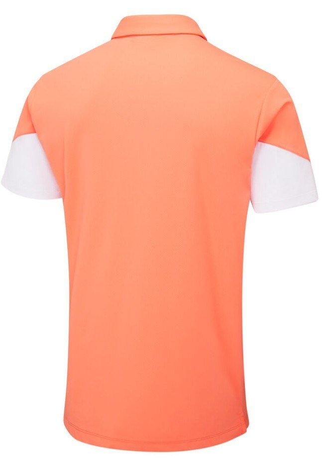 Ping Ty męskie polo, wild salmon/white