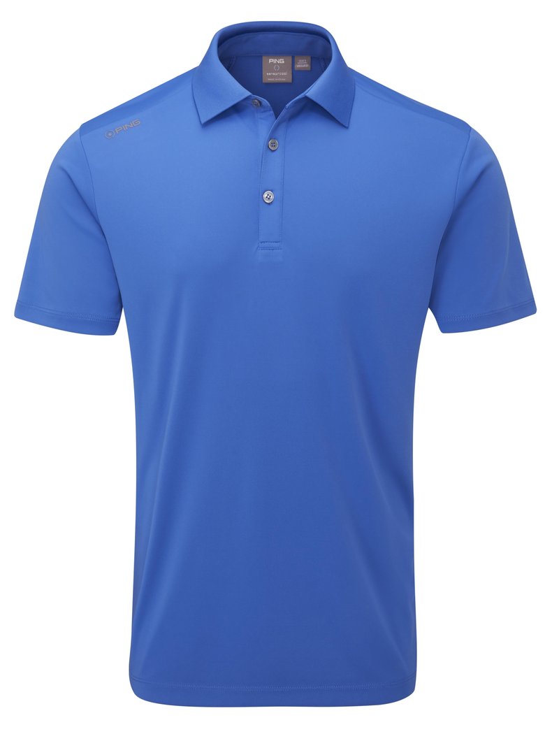 PING Lindum męskie polo, bright cobalt