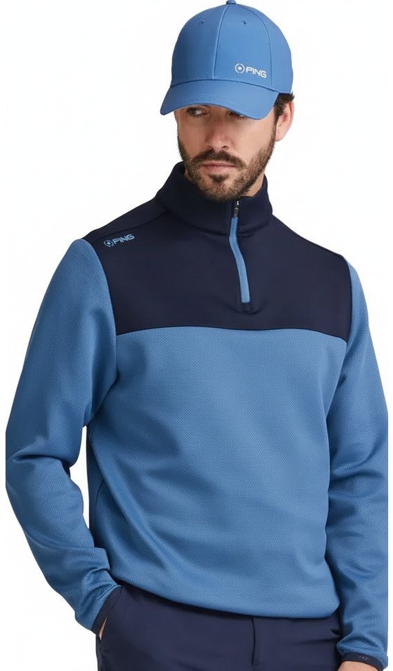 PING Kinver męska bluza, stellar/navy