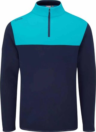 PING Kinver męska bluza, granatowo/turkusowa