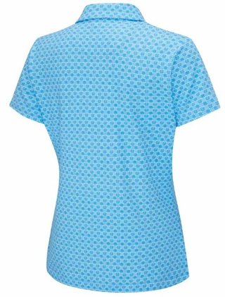 Ping Aeria Printed damskie polo, azure geo