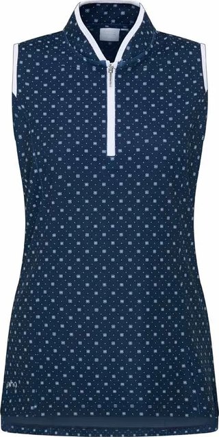 PING Penola Printed Sleeveless damskie polo, micro monogram