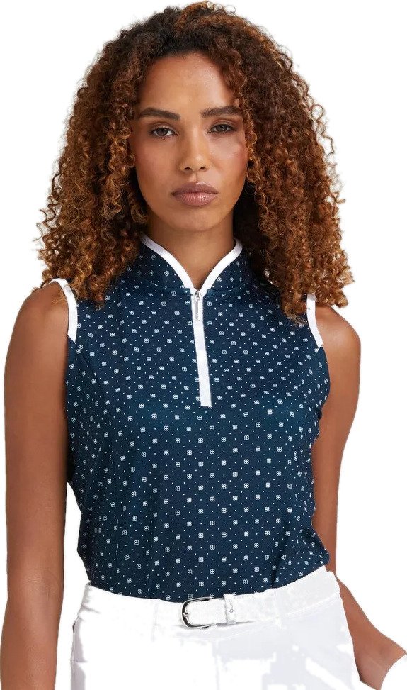 PING Penola Printed Sleeveless damskie polo, micro monogram
