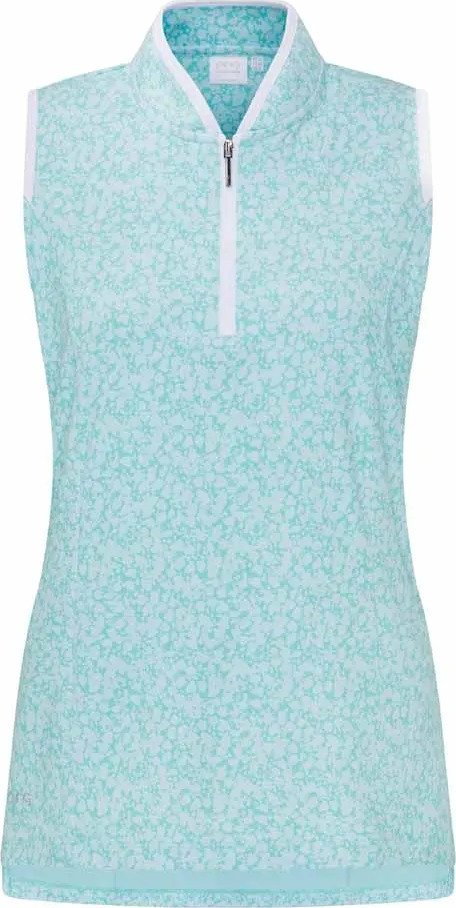 PING Penola Printed Sleeveless damskie polo, splash