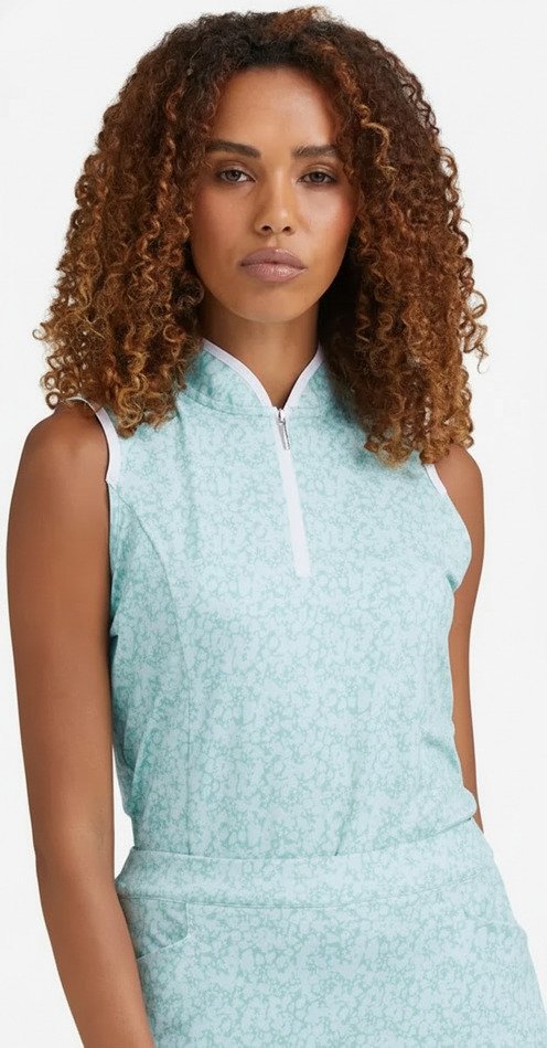 PING Penola Printed Sleeveless damskie polo, splash