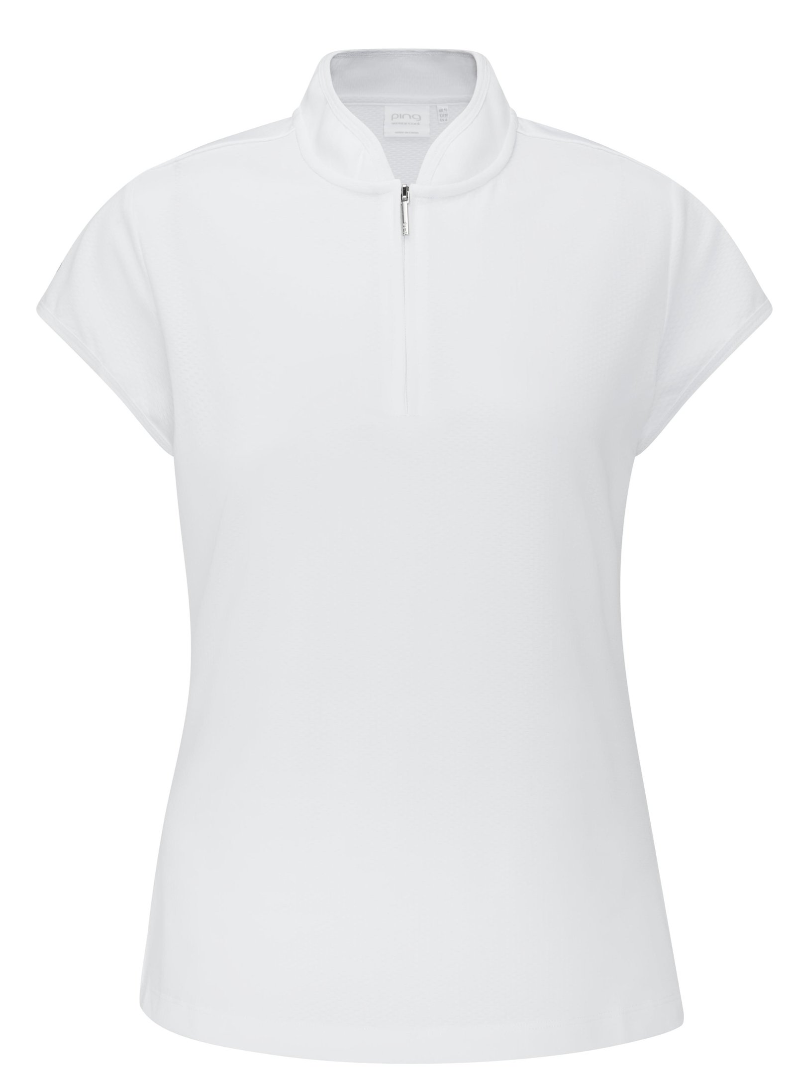 PING Evetta Jacquard damskie polo, białe