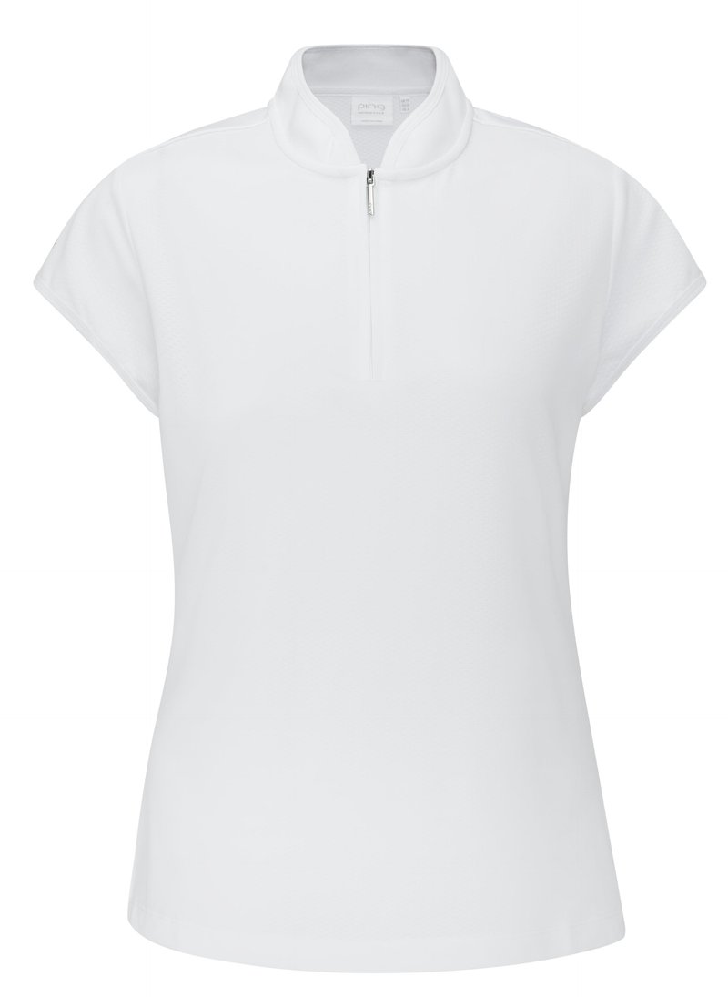 PING Evetta Jacquard damskie polo, białe
