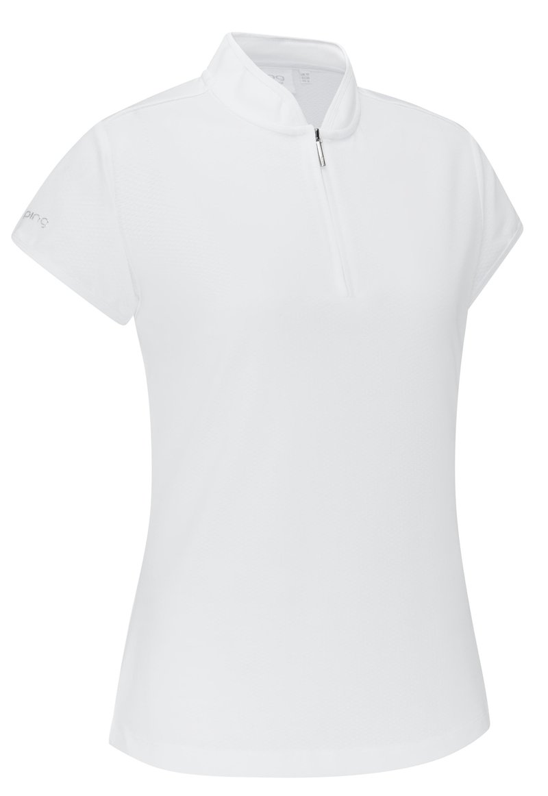 PING Evetta Jacquard damskie polo, białe
