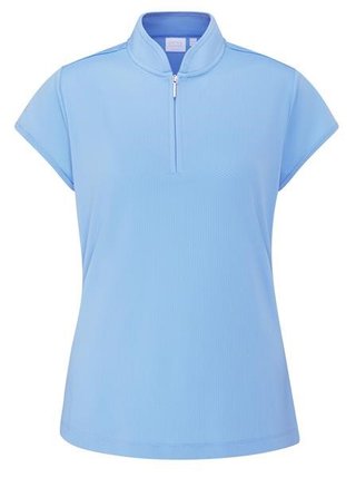 PING Evetta Jacquard damskie polo, infinity blue