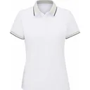 PING Viviana Tipped damskie polo, white/pebble