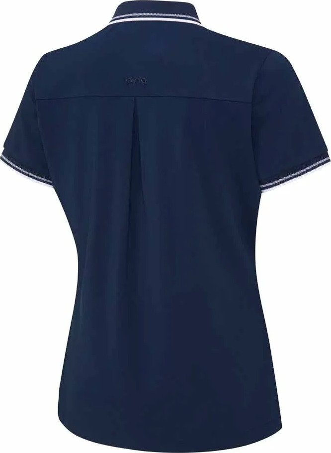 PING Viviana Tipped damskie polo, granatowe