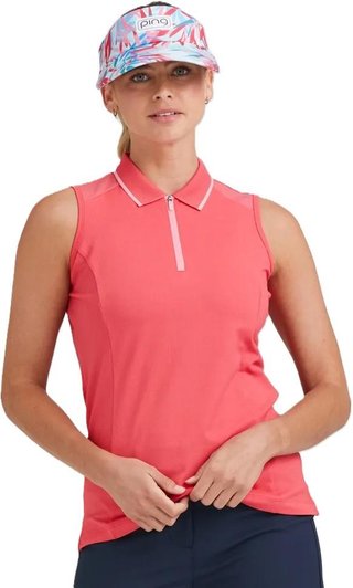 PING Eben Sleeveless damskie polo, paradise pink