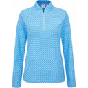 PING Arwen Printed Longsleeve damskie polo, azure geo