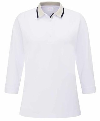 Ping Alicia damskie polo, white/pebble