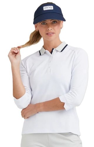 Ping Alicia damskie polo, white/pebble